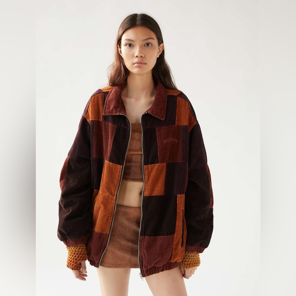 Urban Outfitters BDG Patchwork Corduroy Harrington Jacket. Size Small.